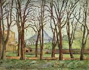 Paul Cezanne Chestnut Trees at the jas de Bouffan oil painting reproduction